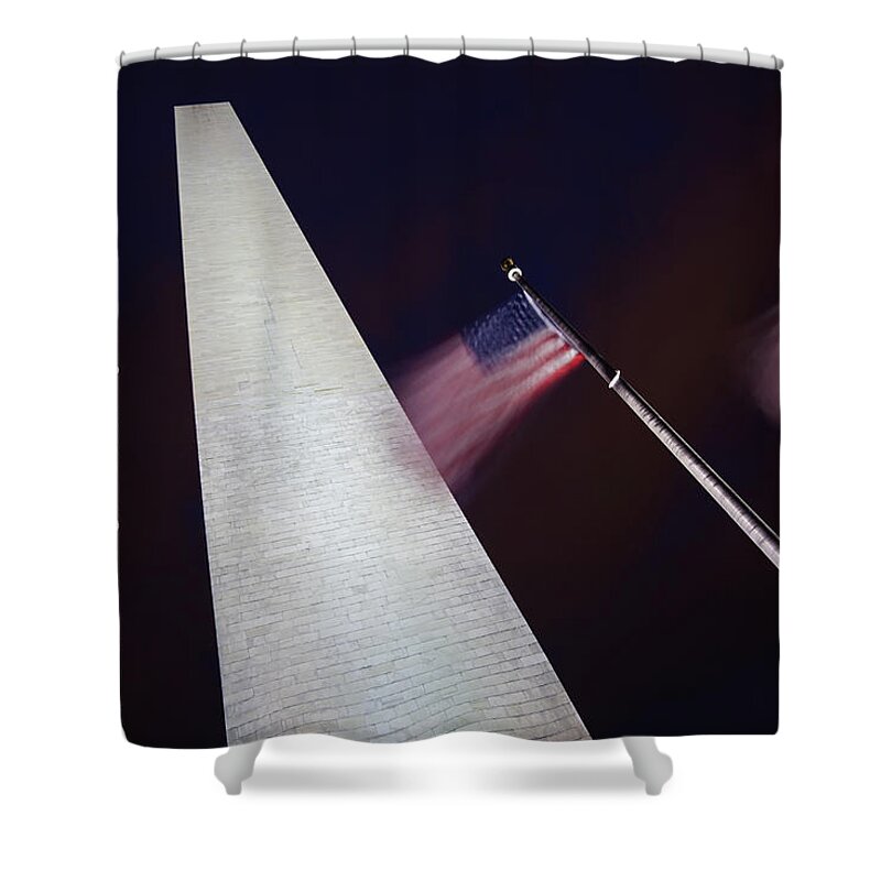 Blurred Motion Shower Curtain featuring the photograph Usa, Columbia, Washington Dc by Henryk Sadura