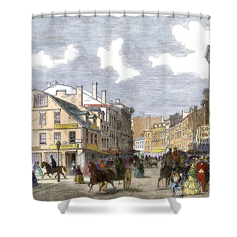 Old Corner Bookstore Shower Curtains