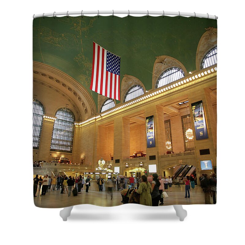 People Shower Curtain featuring the photograph Usa, New York City, Grand Central by Hisham Ibrahim
