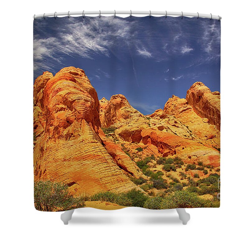 Mariola Shower Curtain featuring the photograph Valley of Fire by Mariola Bitner