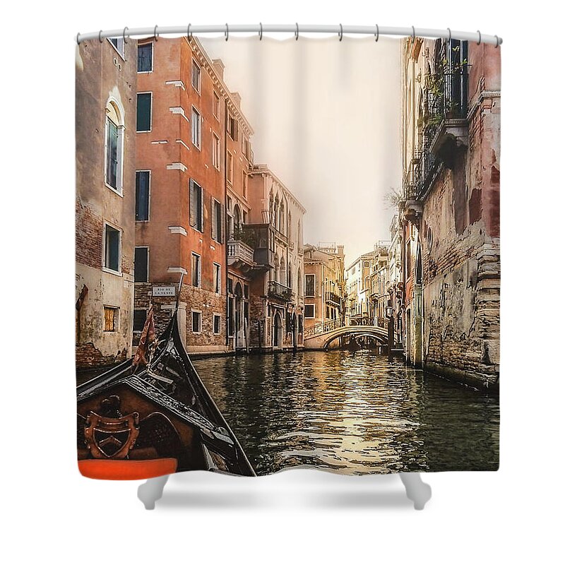 Canal Shower Curtain featuring the photograph Venice by Anamar Pictures