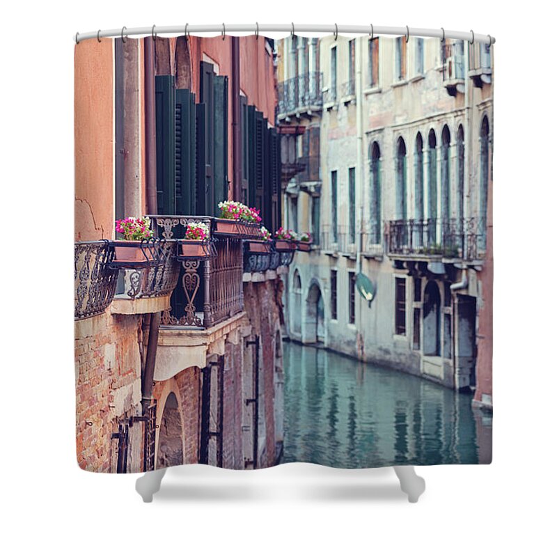 Venice Italy Canal Shower Curtain featuring the photograph Venice Canal - Venice, Italy by Melanie Alexandra Price