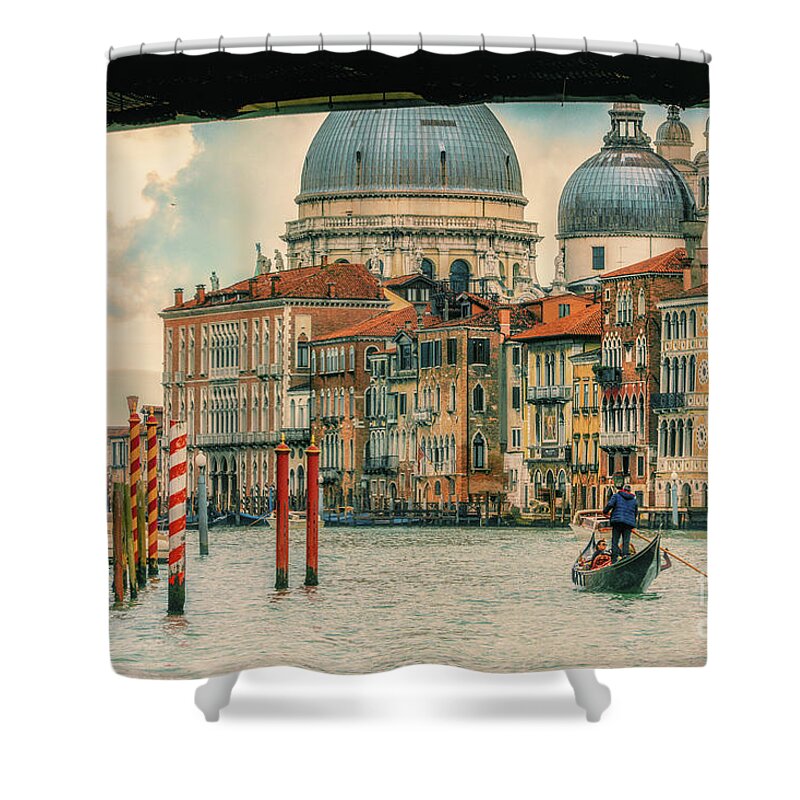 Venice Shower Curtain featuring the photograph Venice Grand Canal by David Meznarich