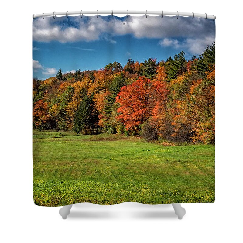 Hayward Garden Putney Vermont Shower Curtain featuring the photograph Vermont Autumn Colors by Tom Singleton