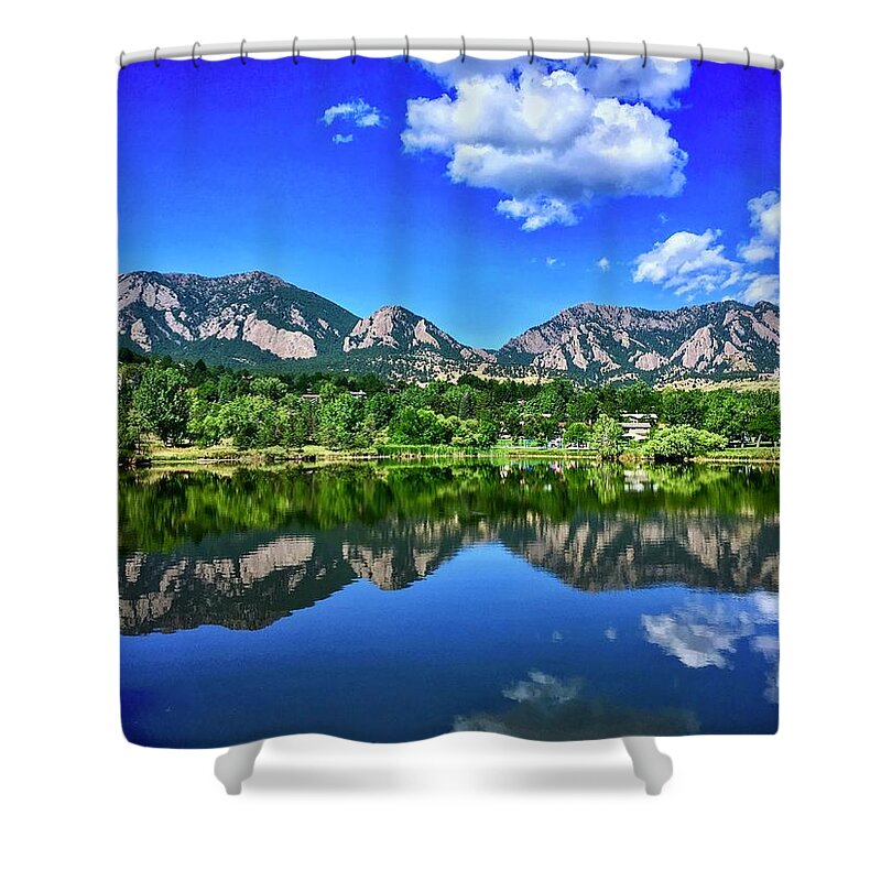 Lake Shower Curtain featuring the photograph Viele Lake by Dan Miller
