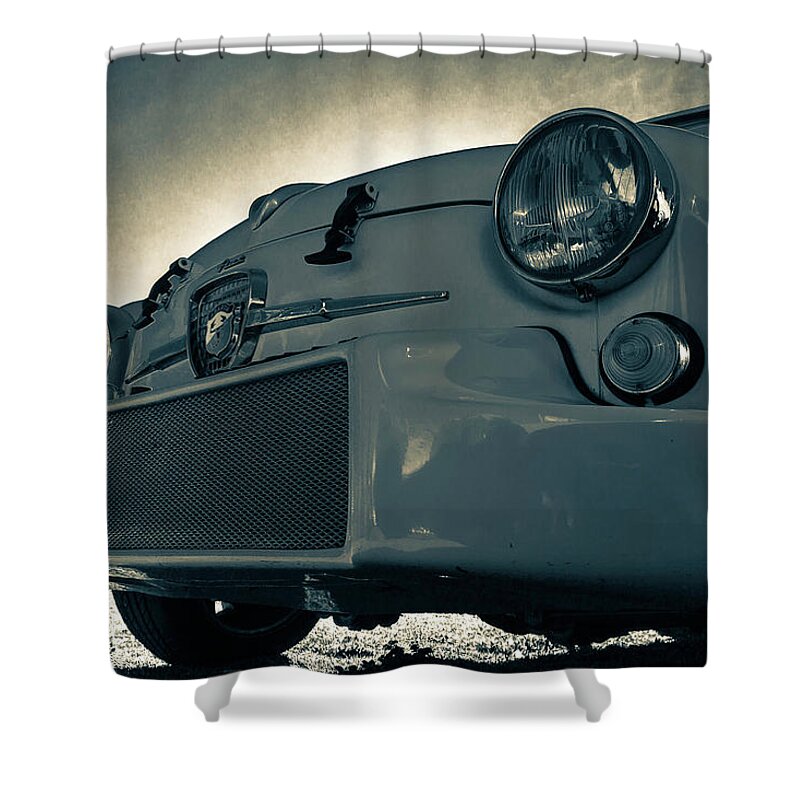 Fiat Shower Curtain featuring the photograph Vintage Abarth by Darrell Foster