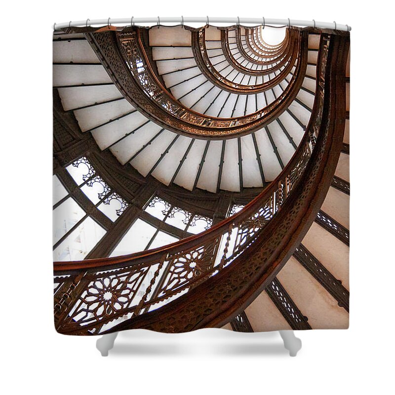 Chicago Shower Curtain featuring the photograph Vintage Staircase by Patty Colabuono