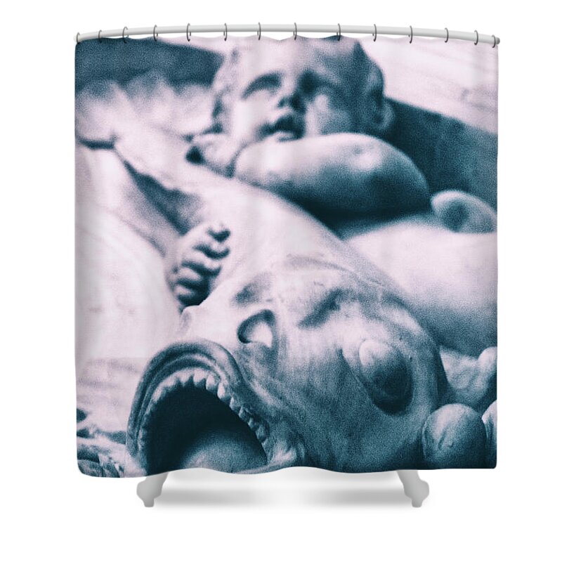Royal Palace Amsterdam Shower Curtain featuring the photograph Virtus by Iryna Goodall