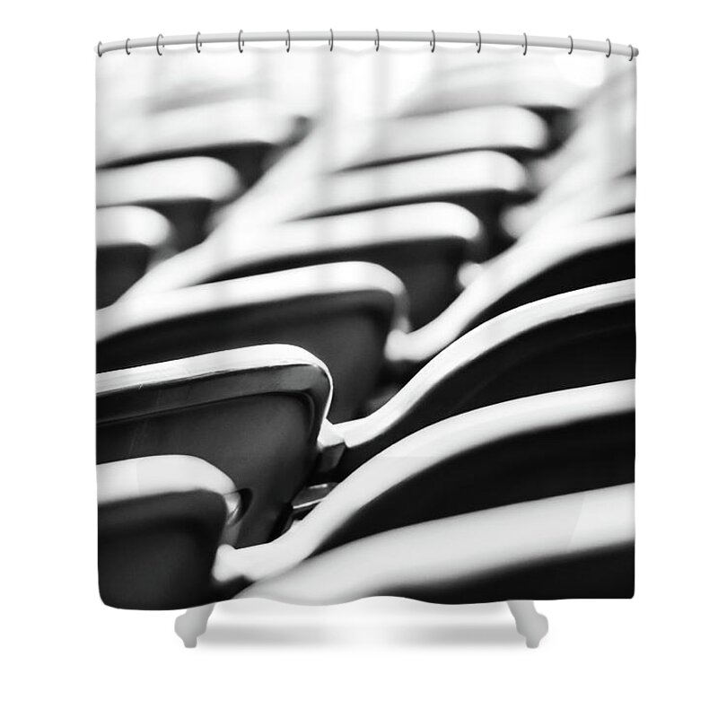 Baseball Shower Curtain featuring the photograph Waiting for the Game by Lauri Novak
