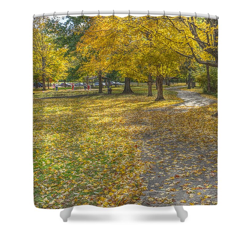 Nature Shower Curtain featuring the photograph Walk in the Park @ Sharon Woods by Jeremy Lankford