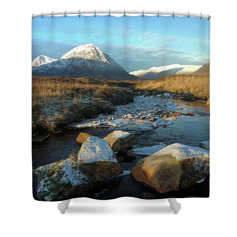 Tranquility Shower Curtain featuring the photograph Walking In A Winter Wonderland by Kennethbarker
