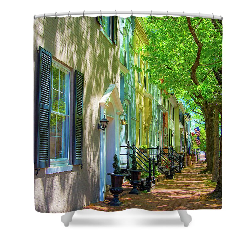 2016 Shower Curtain featuring the photograph Walking on Duke Street by Lora J Wilson