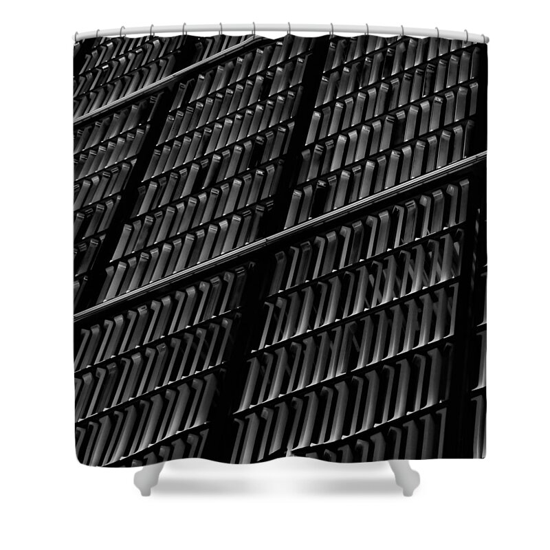 Black And White Shower Curtain featuring the photograph Wall 3 by Shugo Yoshimura