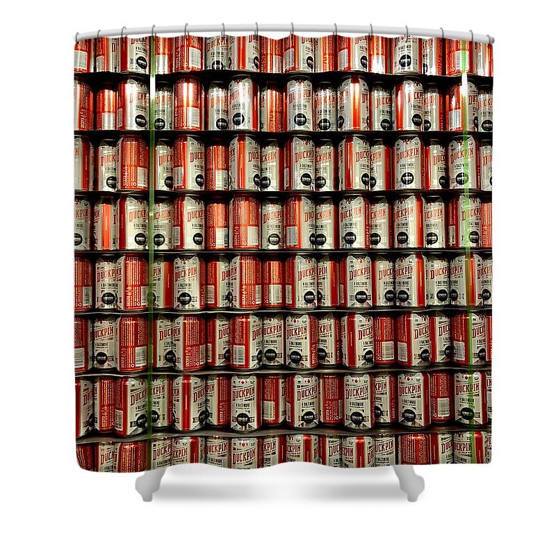 Beer Shower Curtain featuring the photograph Wall of Beer by Chris Montcalmo