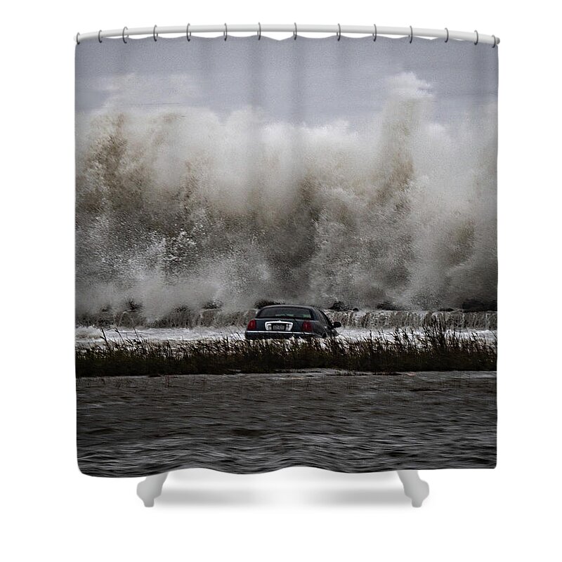2018 Shower Curtain featuring the photograph Wall of Waves by Deidre Elzer-Lento