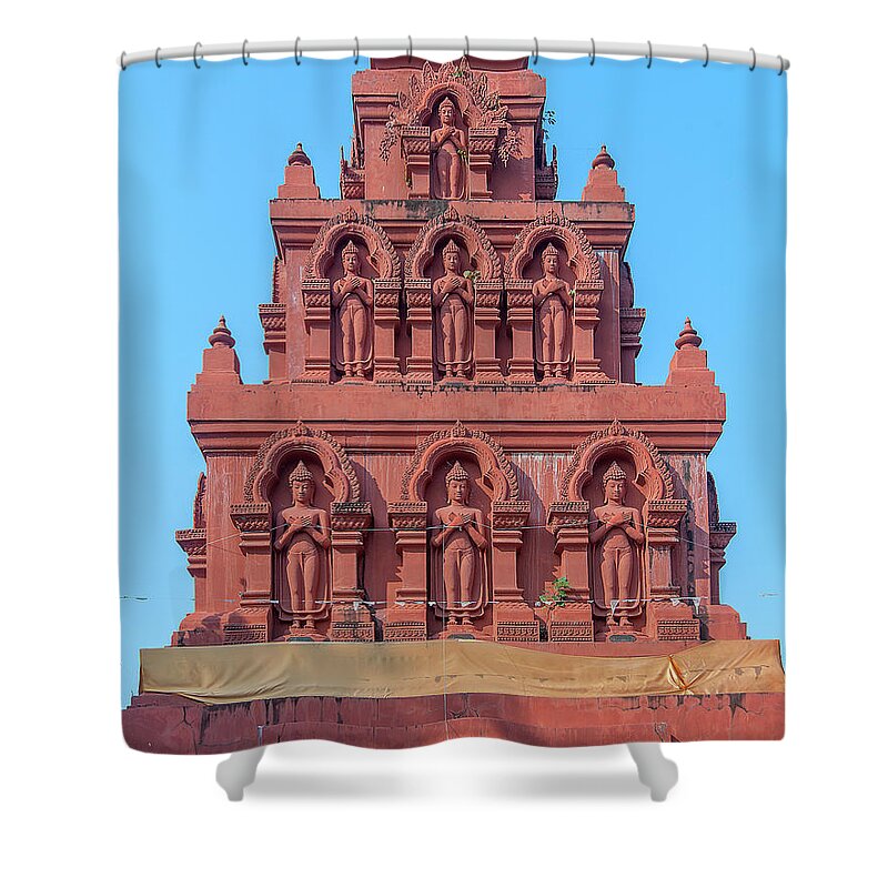 Scenic Shower Curtain featuring the photograph Wat Pa Chedi Liam Phra Chedi Liam Buddha Images DTHCM2673 by Gerry Gantt