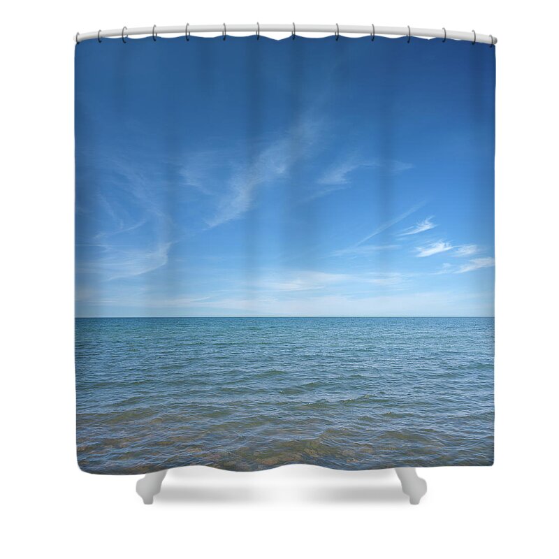Water Surface Shower Curtain featuring the photograph Water And Sky by Andrewjohnson