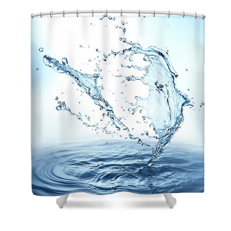 Motion Shower Curtain featuring the photograph Water Splashing by Ansonsaw