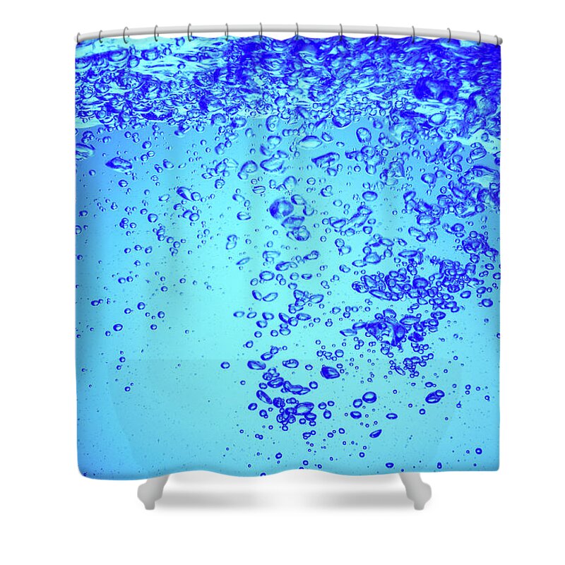 Waving Shower Curtain featuring the photograph Water Wave With Bubbles by Emreogan
