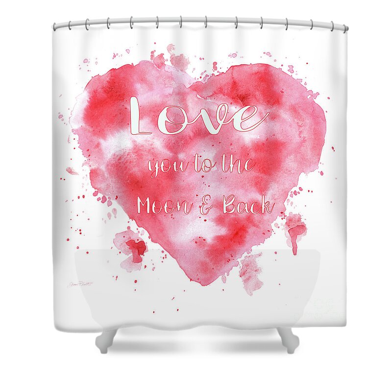 Heart Shower Curtain featuring the painting Watercolor Heart B by Jean Plout