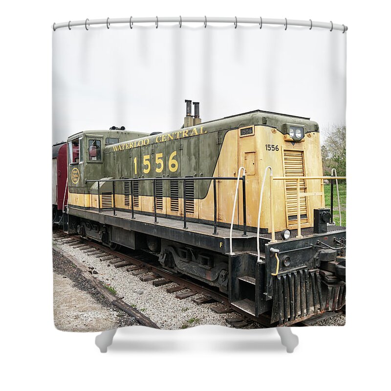 Steam Locomotives Shower Curtain featuring the photograph Waterloo Central by Nick Mares