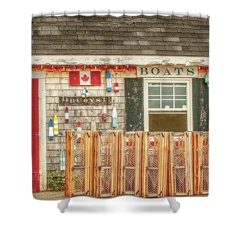 Pei Shower Curtain featuring the photograph Wharf Side by Marcy Wielfaert