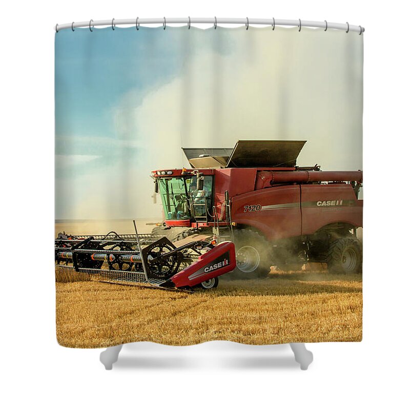 Combine Shower Curtain featuring the photograph Wheat and Chaff by Todd Klassy