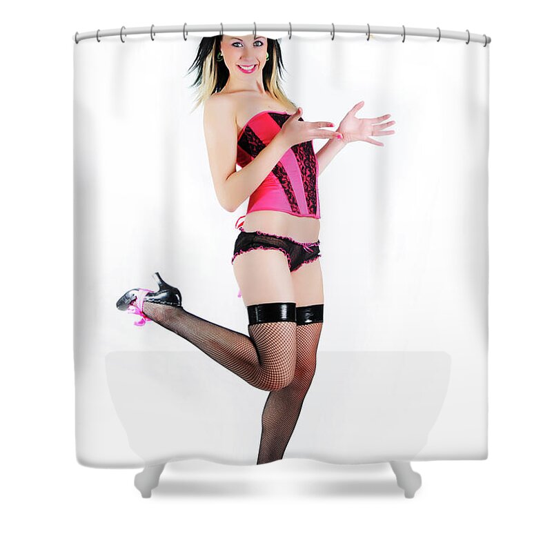 Girl Shower Curtain featuring the photograph Whee by Robert WK Clark