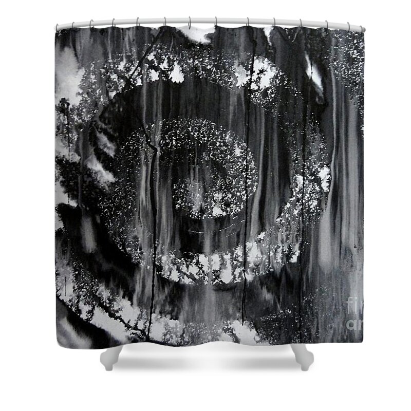 Art Shower Curtain featuring the painting Wheel by Tamal Sen Sharma