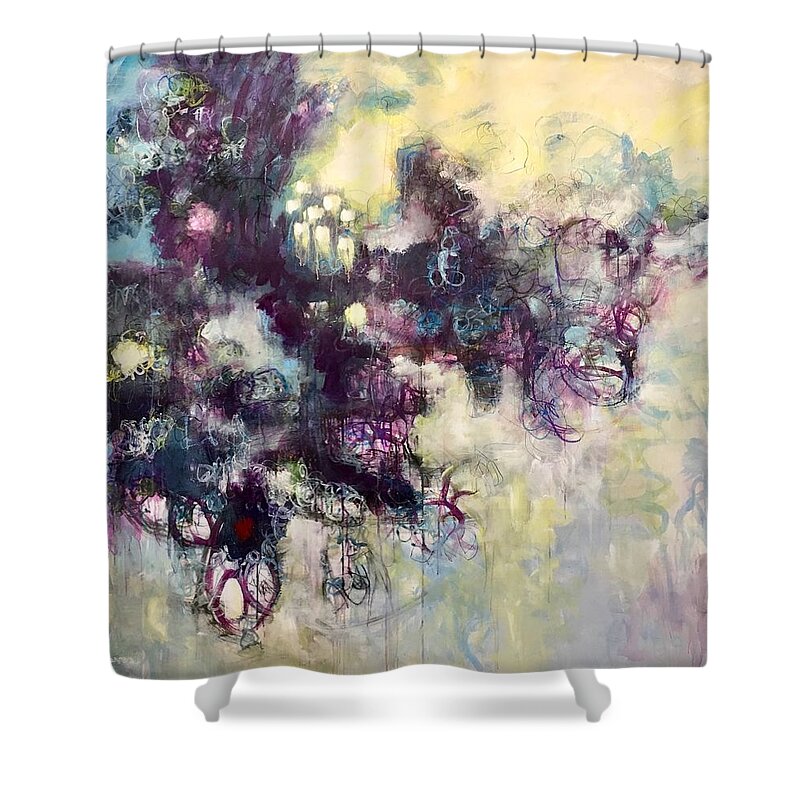 Heaven Shower Curtain featuring the painting When Heaven Meets Earth by Laurie Maves ART