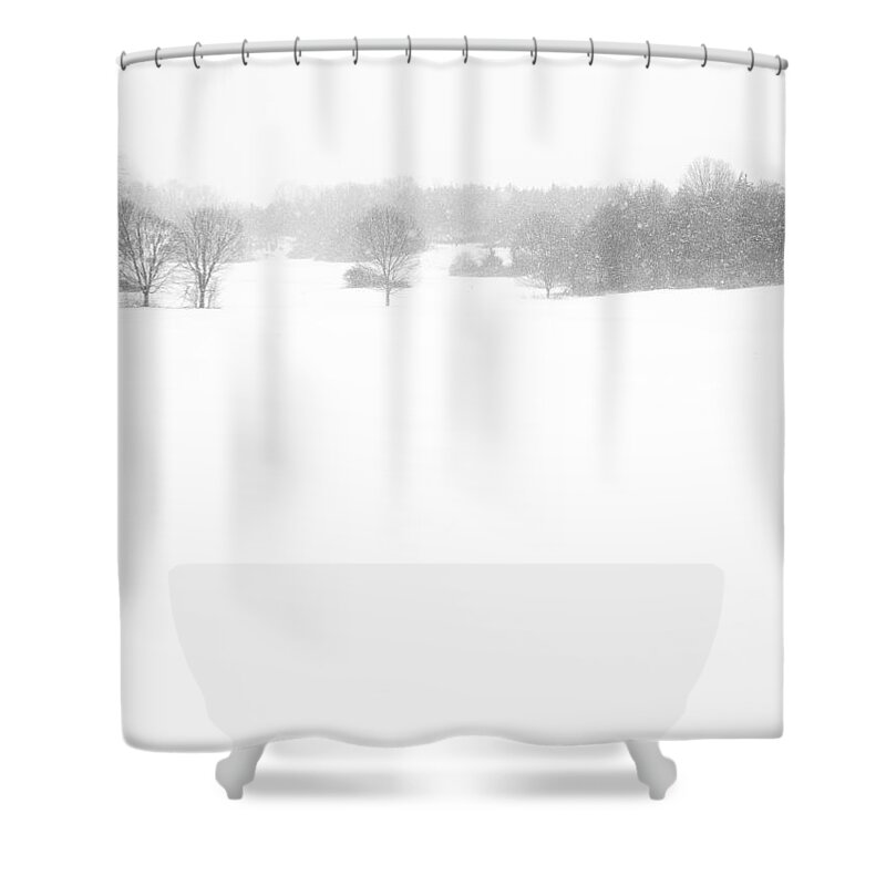 Landscape Shower Curtain featuring the photograph White Blanket by Linda Bonaccorsi