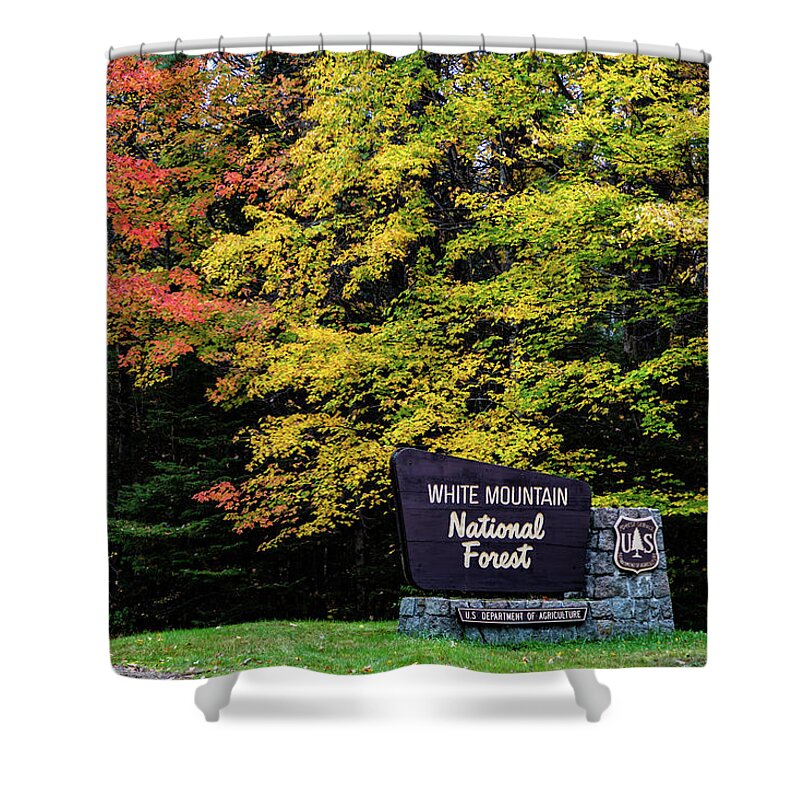 Autumn New Hampshire Shower Curtain featuring the photograph White Mountain National Forest New Hampshire by Jeff Folger