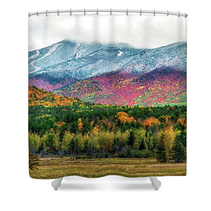 Whiteface Mountain Shower Curtain featuring the photograph Whiteface Mountain Panorama by Mark Papke