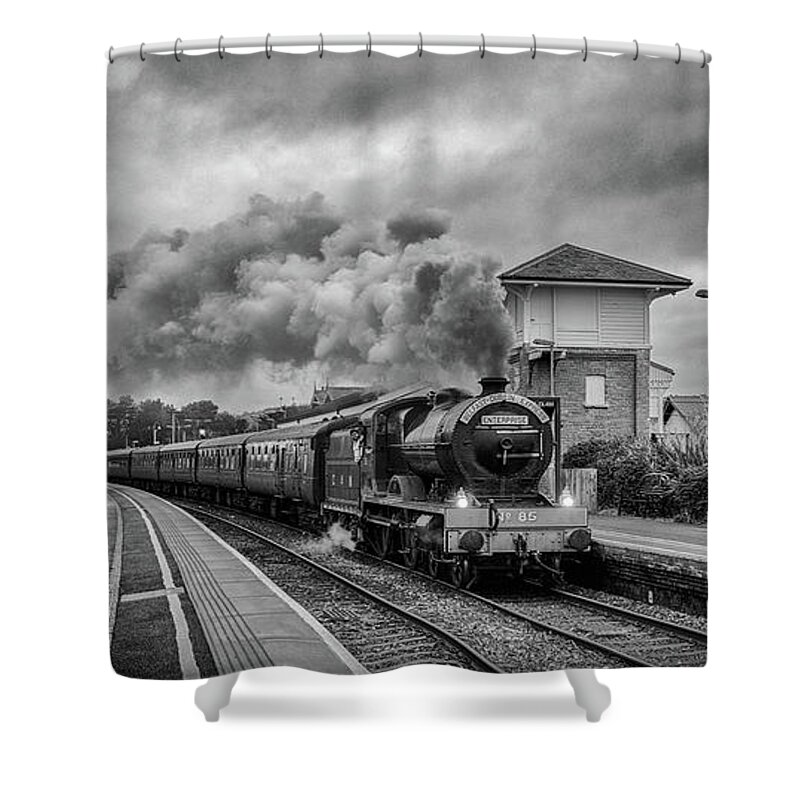 Whitehead Shower Curtain featuring the photograph Whitehead Steam Train by Nigel R Bell