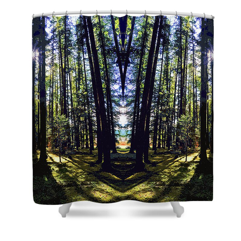 Nature Art Shower Curtain featuring the photograph Wild Forest #1 by Ben Upham III