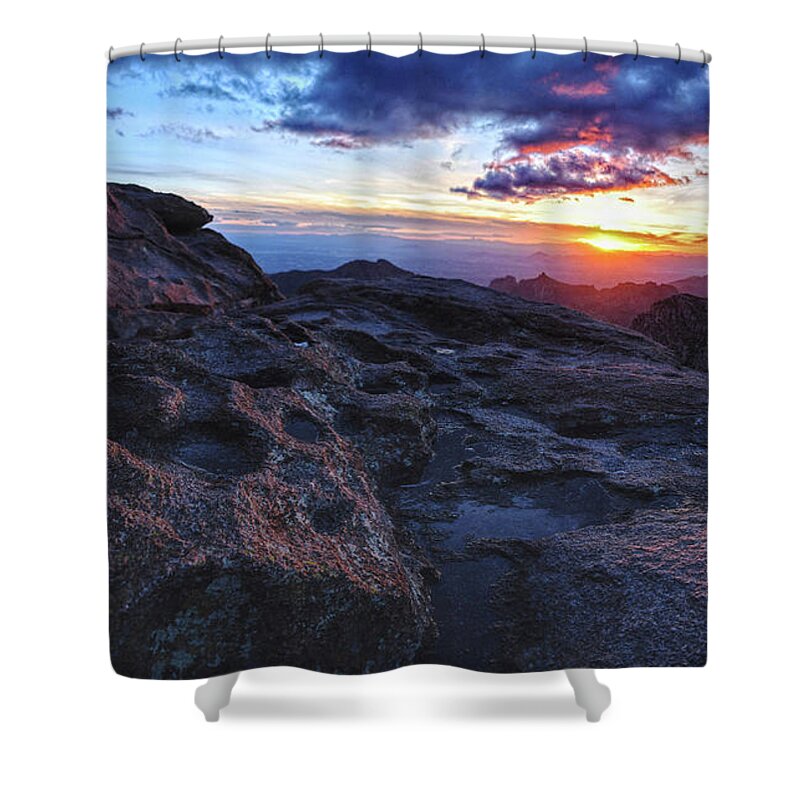 Tucson Shower Curtain featuring the photograph Windy Point Sunset by Chance Kafka