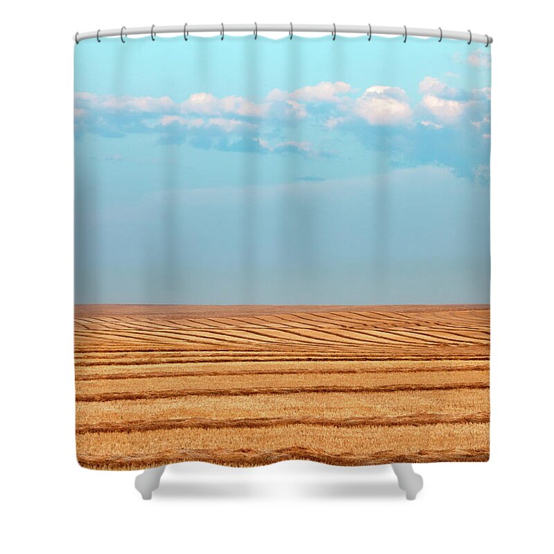 Windrows Shower Curtain featuring the photograph Windy Rows by Todd Klassy