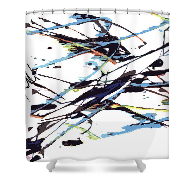  Shower Curtain featuring the digital art Wings by Jimmy Williams