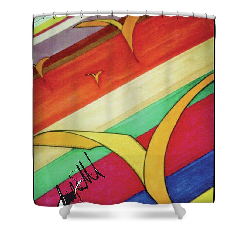  Shower Curtain featuring the digital art Wings2 by Jimmy Williams