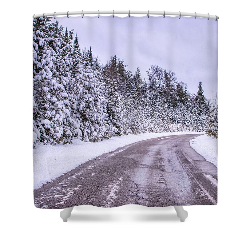 Snow Shower Curtain featuring the photograph Winter by Dana Foreman