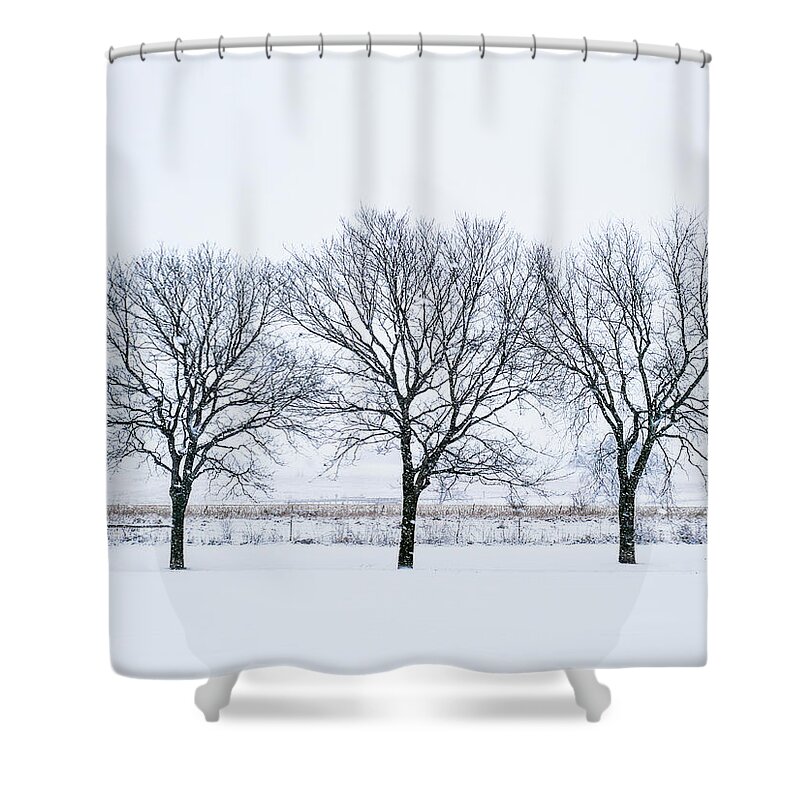 Great Plains Shower Curtain featuring the photograph Winter Storm, South Dakota by Todd Bannor