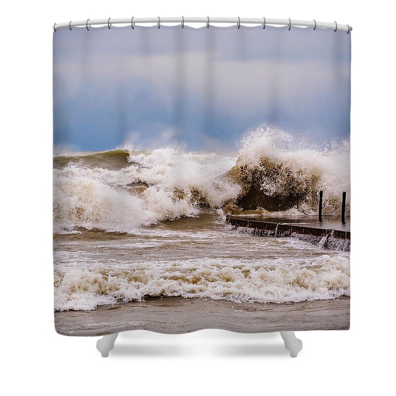 Great Lakes Shower Curtain featuring the photograph Witch of November by Todd Bannor