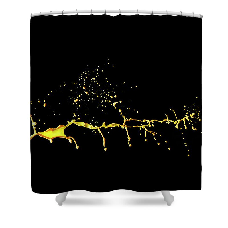 Copenhagen Shower Curtain featuring the photograph Yellow Color Splash by Henrik Sorensen