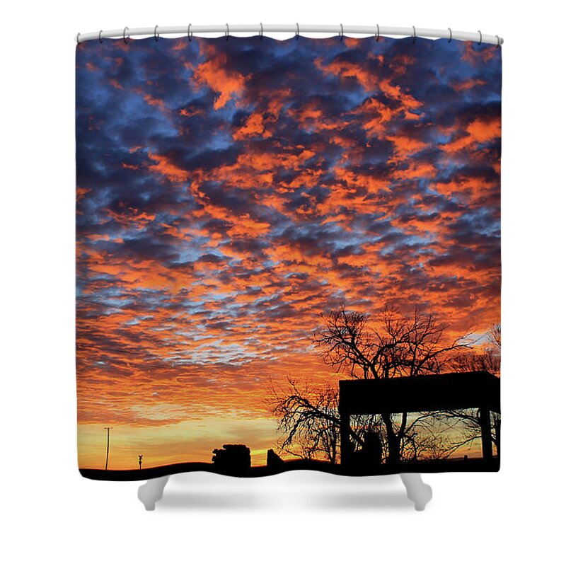 New Mexico Shower Curtain featuring the photograph Yeso Sunset by Jonathan Thompson