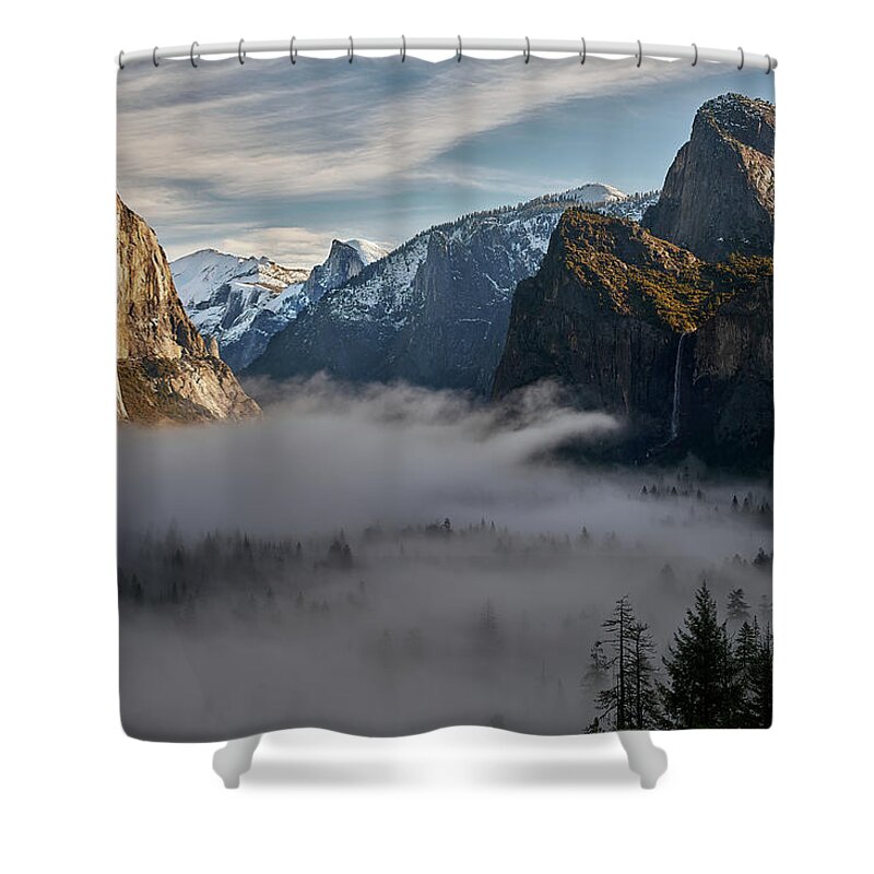 Forest Shower Curtain featuring the photograph Yosemite Valley in View by Jon Glaser