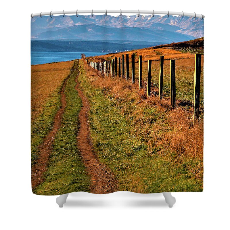 Trail Shower Curtain featuring the photograph You can see forever by Leslie Struxness