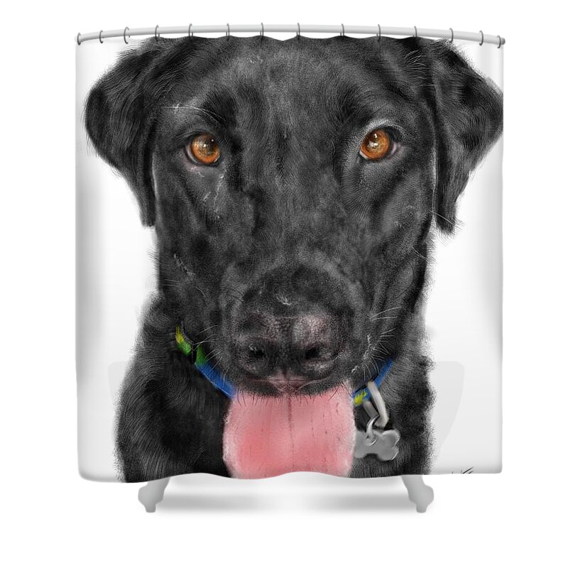 Animal Shower Curtain featuring the digital art You Know Exactly What I Want by Lois Ivancin Tavaf