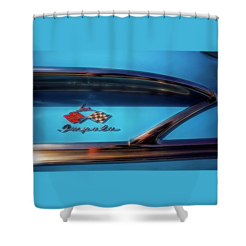 58 Chevy Impala Shower Curtain featuring the photograph 58 Chevy Impala #1 by ARTtography by David Bruce Kawchak