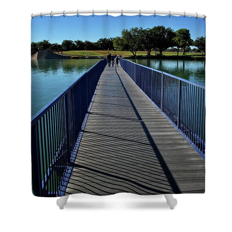Bridge Shower Curtain featuring the photograph A Stroll Across the Pecos #1 by George Taylor