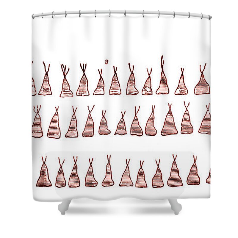 Ancient Shower Curtain featuring the photograph American Indian Treaty of Peace #1 by Science Source
